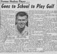 Bob Jamieson golf scholarship Examiner c1963